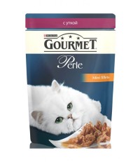 Gourmet Perle консервы для кошек мини-филе в подливе с уткой пауч 85 гр.